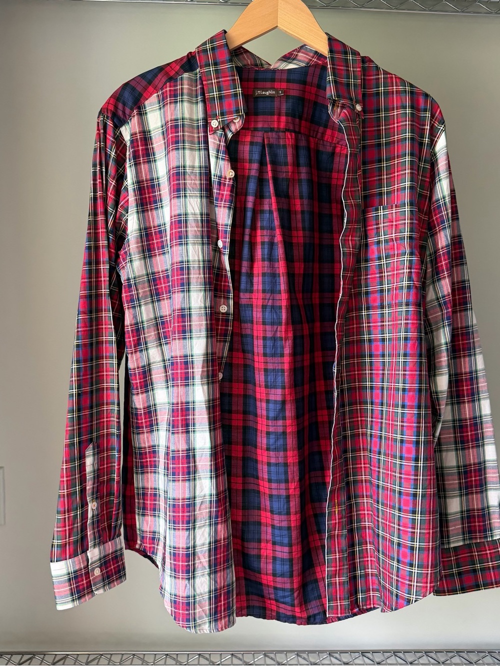 Vineyard Vines Red and Blue Plaid Button-Up Shirt